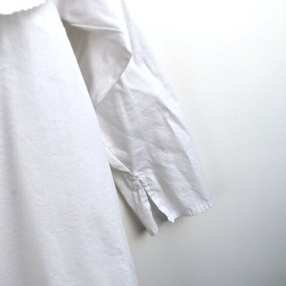 Eloquii Assymetric off the shoulder  white ruffle top size 18 - Picture 5 of 10